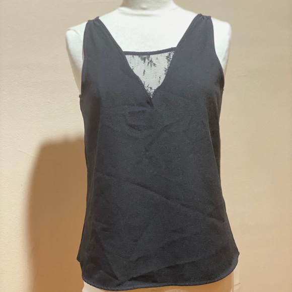Black summer sleeveless top lace casual business blouse - Picture 8 of 9